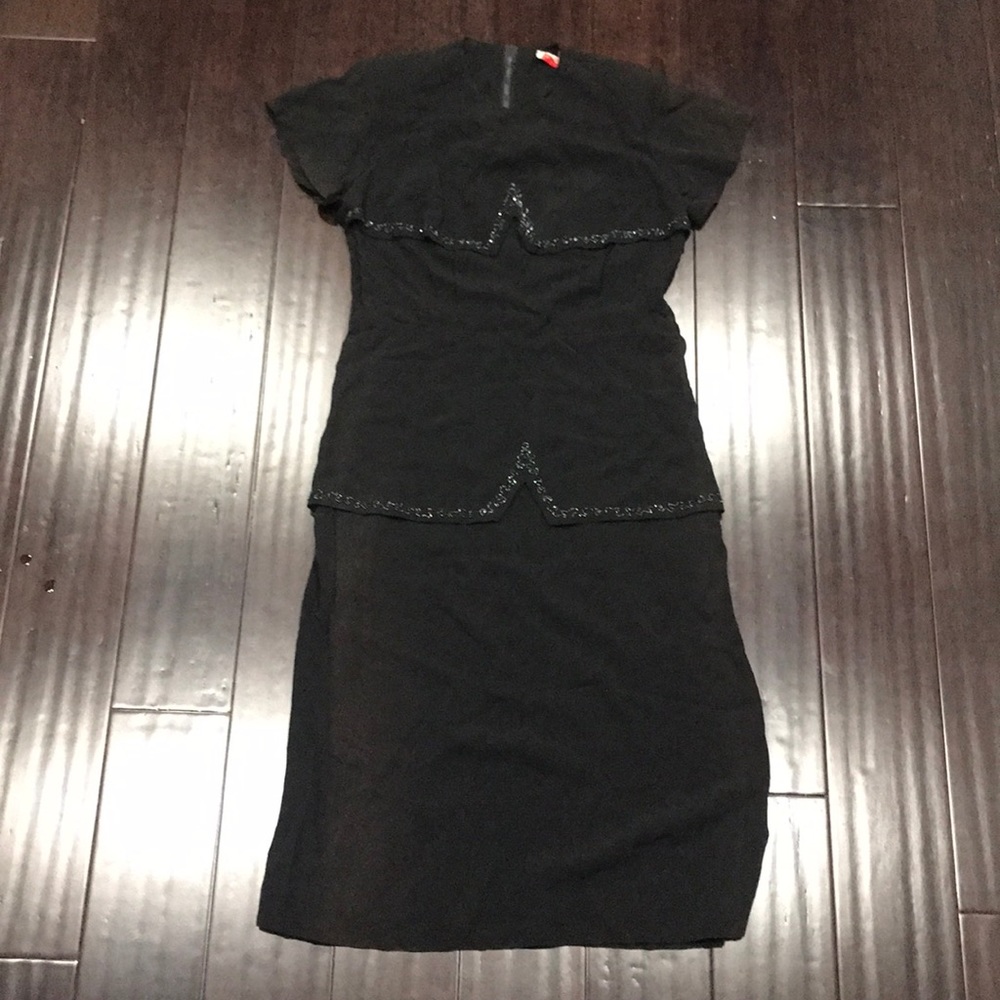 Vintage 1930s/1940s Black dress sz XS/S